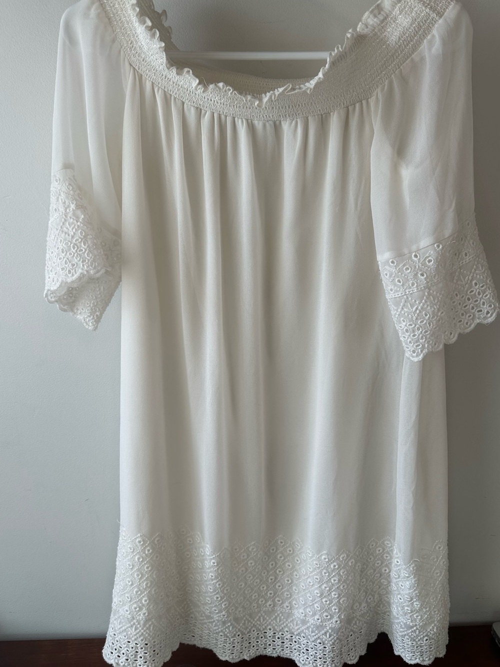 Maurice’s White Off Shoulder Dress M